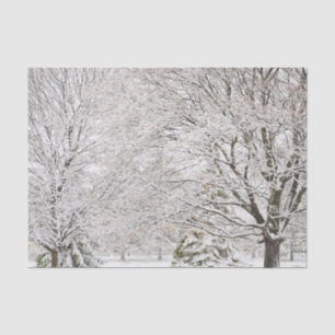 Snowy Winter Forest Tissue Paper