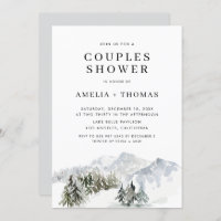 Snowy Winter Forest Woodland Couples Shower