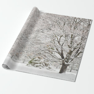 Snowy Winter Forest Wrapping Paper