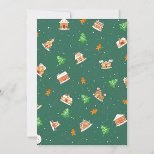 Snowy Winter Gingerbread House Cookies Holiday Card