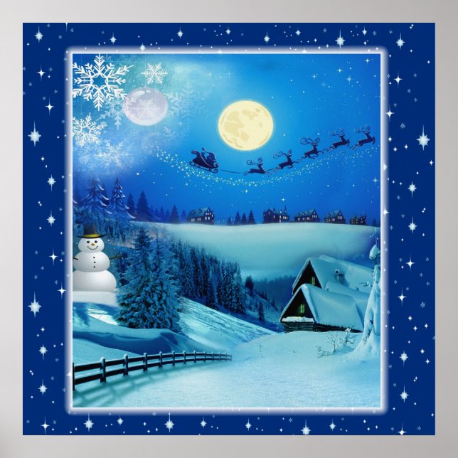 Snowy Winter Holiday Fantasy Poster (Front)