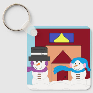 Snowy Winter Key Ring