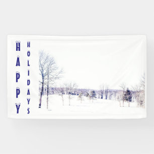Snowy Winter Landscape Banner