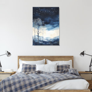 Snowy Winter Landscape Canvas Art