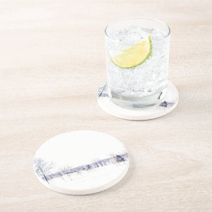 Snowy Winter Landscape Coaster