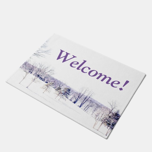 Snowy Winter Landscape Doormat (Angled)