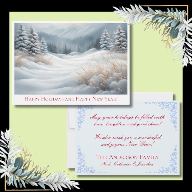 Snowy Winter Landscape Holiday Card (Creator Uploaded)