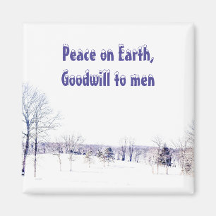 Snowy Winter Landscape Magnet