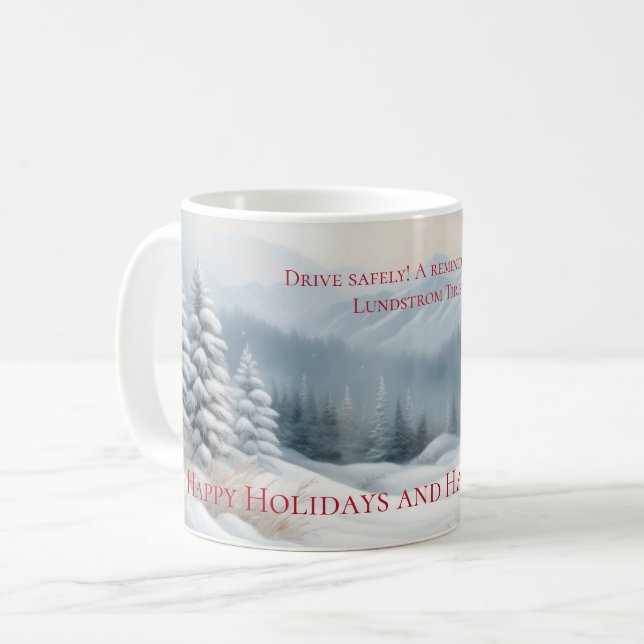 Snowy Winter Landscape Mug (Front Left)