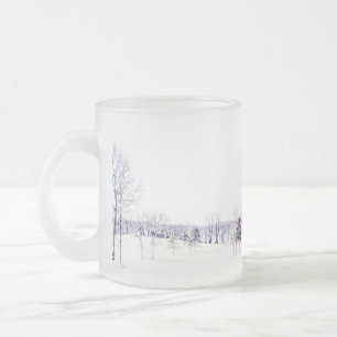 Snowy Winter Landscape Two-Tone Coffee Mug