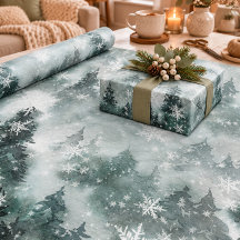 Snowy Winter Mountain Woodland Forest Snowflakes