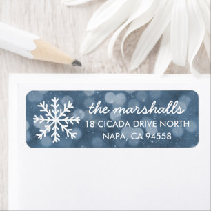 Snowy Winter Night Bokeh Holiday