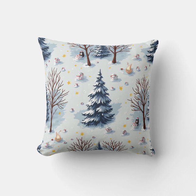 Snowy winter pillow (Front)