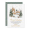 Snowy Winter Scene Gold Script Non Photo Christmas