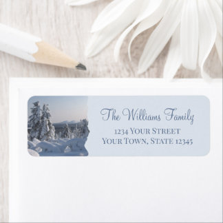 Snowy Winter Scenery Return Address