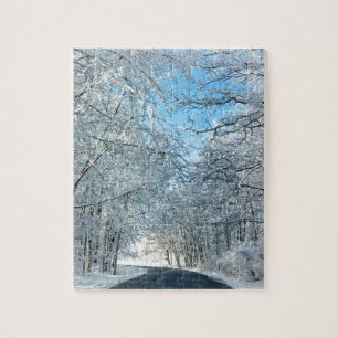Snowy Winter Trees Jigsaw Puzzle