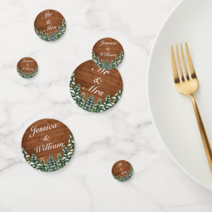 Snowy Wood & Forest Country Wedding Confetti