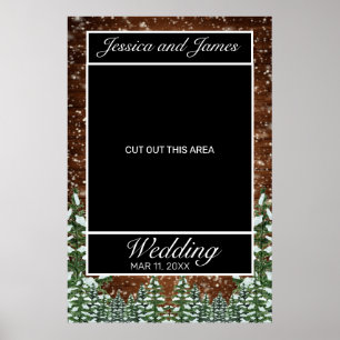 Snowy Wood & Forest Country Weddings Photo Prop Poster