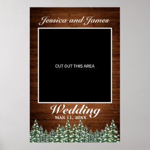 Snowy Wood & Forest Country Weddings Photo Prop Poster