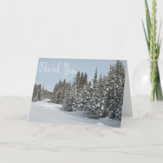 Snowy Woods Holiday Thank you Card