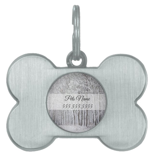 Snowy Woods Pet Tag (Front)