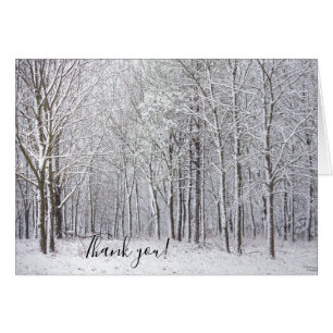 Snowy Woods Thank you Notecard