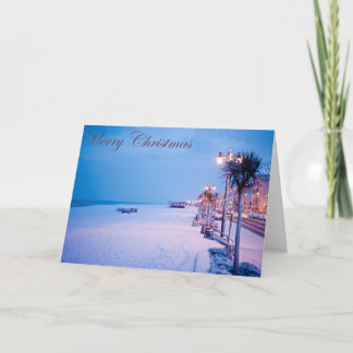 Snowy Worthing Seafront Christmas Card