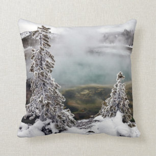 Snowy Yellowstone Cushion