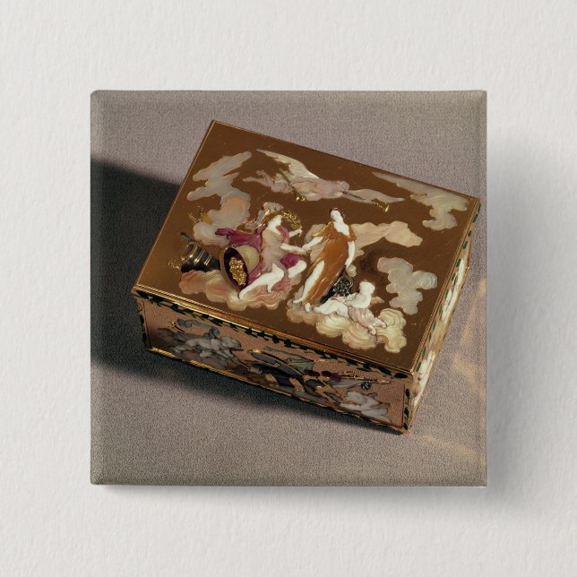 Snuff box 15 cm square badge (Front)