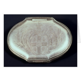 Snuff box embossed with a coat of arms, c.1820