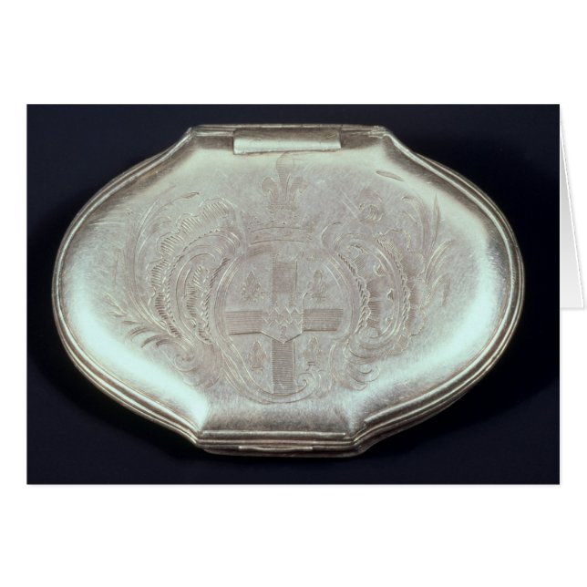 Snuff box embossed with a coat of arms, c.1820 (Front Horizontal)