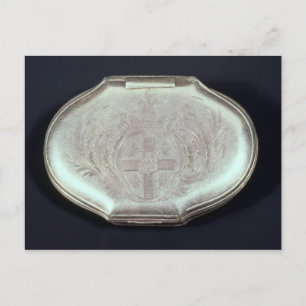Snuff box embossed with a coat of arms, c.1820 postcard
