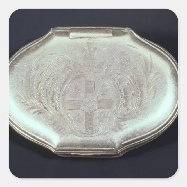 Snuff box embossed with a coat of arms, c.1820 square sticker (Front)