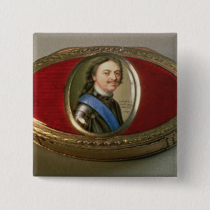 Snuff box with portrait miniature of Peter 15 Cm Square Badge