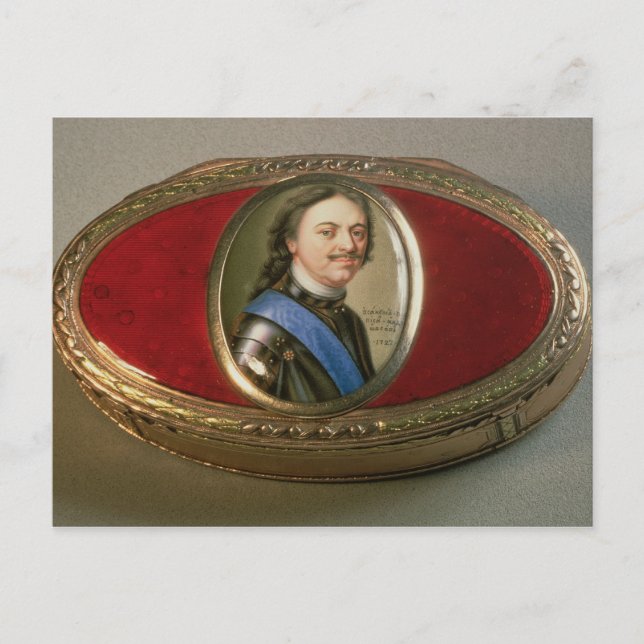 Snuff box with portrait miniature of Peter Postcard (Front)