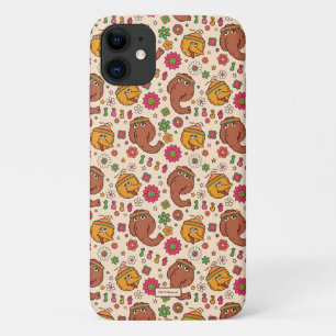 Snuffleupagus and Big Bird Groovy Flower Pattern iPhone 11 Case