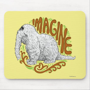 Snuffleupagus B&W Sketch Drawing Mouse Mat