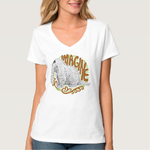 Snuffleupagus B&W Sketch Drawing T-Shirt