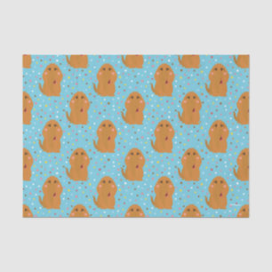 Snuffleupagus Blue Stars & Dots Pattern Tissue Paper