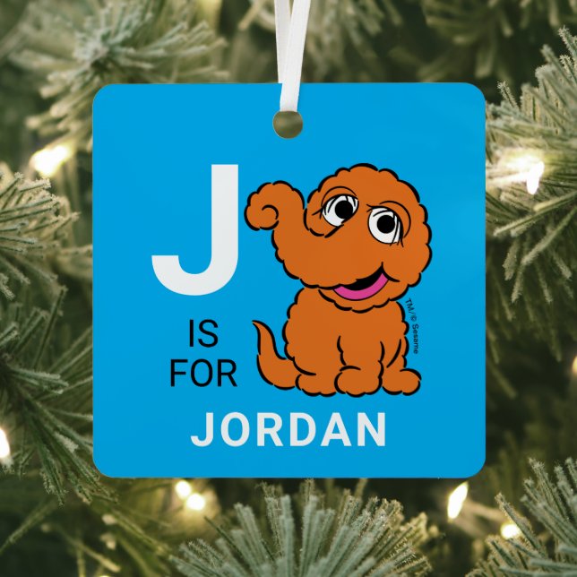 Snuffleupagus | Personalised Name with Photo Metal Tree Decoration (Insitu)