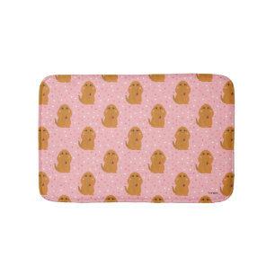 Snuffleupagus Pink Polka Dot Pattern Bath Mat