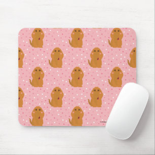 Snuffleupagus Pink Polka Dot Pattern Mouse Mat
