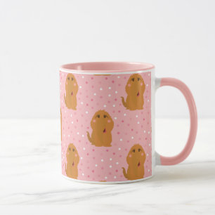 Snuffleupagus Pink Polka Dot Pattern Mug
