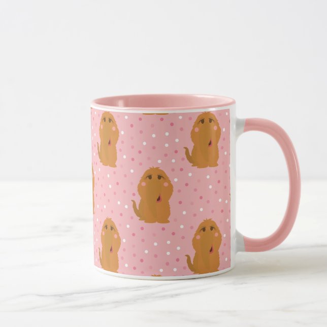 Snuffleupagus Pink Polka Dot Pattern Mug (Right)