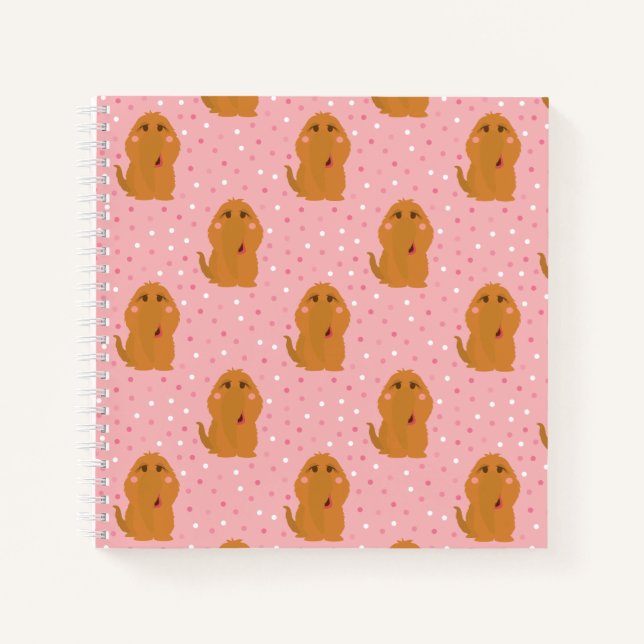 Snuffleupagus Pink Polka Dot Pattern Notebook (Front)