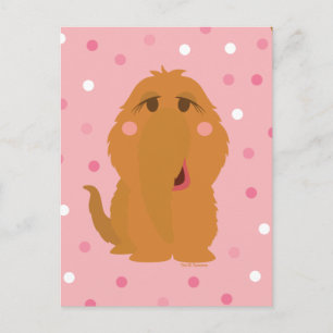 Snuffleupagus Pink Polka Dot Pattern Postcard