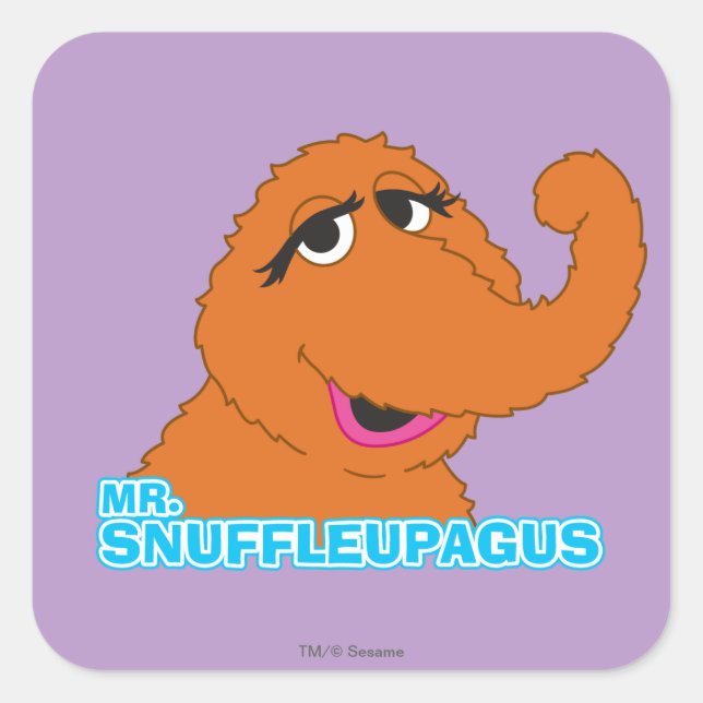 Snuffleupagus Relaxed Square Sticker (Front)