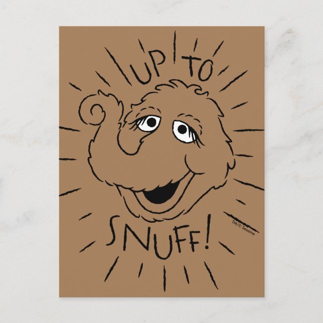 Snuffleupagus Skate Logo - Up To Snuff Postcard (Front)