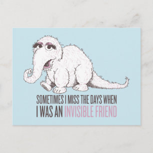Snuffleupagus Sometimes I Miss the Days Postcard