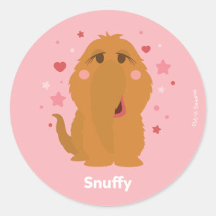 Snuffy Hearts & Stars Graphic Classic Round Sticker